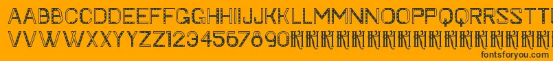 KhFaygt-Schriftart – Schwarze Schriften auf orangefarbenem Hintergrund