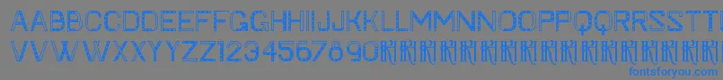 Шрифт KhFaygt – синие шрифты на сером фоне