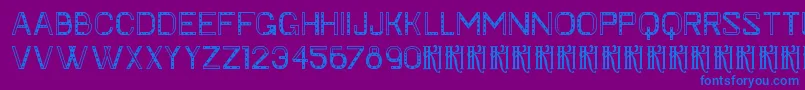 フォントKhFaygt – 紫色の背景に青い文字