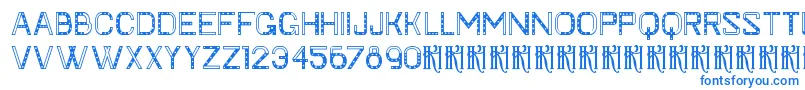 KhFaygt Font – Blue Fonts on White Background