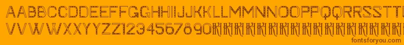 Шрифт KhFaygt – коричневые шрифты на оранжевом фоне