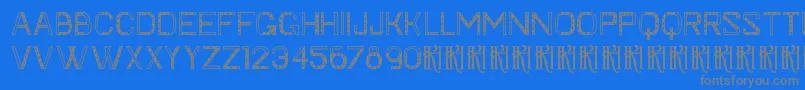 KhFaygt-fontti – harmaat kirjasimet sinisellä taustalla
