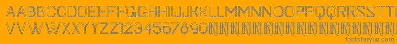 KhFaygt-Schriftart – Graue Schriften auf orangefarbenem Hintergrund