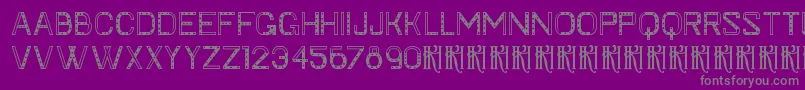フォントKhFaygt – 紫の背景に灰色の文字