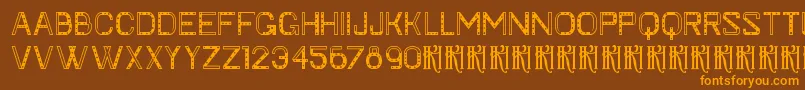 Шрифт KhFaygt – оранжевые шрифты на коричневом фоне