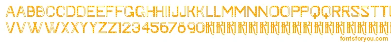 KhFaygt-Schriftart – Orangefarbene Schriften auf weißem Hintergrund