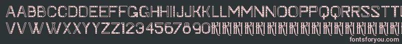 Шрифт KhFaygt – розовые шрифты на чёрном фоне