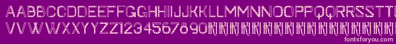 フォントKhFaygt – 紫の背景にピンクのフォント