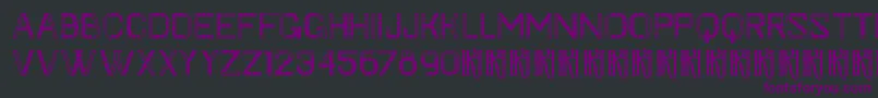 KhFaygt-fontti – violetit fontit mustalla taustalla