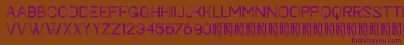 KhFaygt Font – Purple Fonts on Brown Background