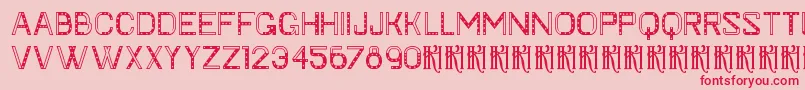 KhFaygt Font – Red Fonts on Pink Background