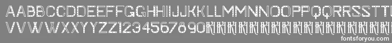 フォントKhFaygt – 灰色の背景に白い文字
