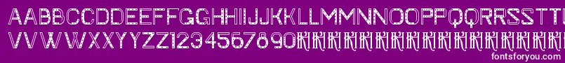 KhFaygt-Schriftart – Weiße Schriften auf violettem Hintergrund