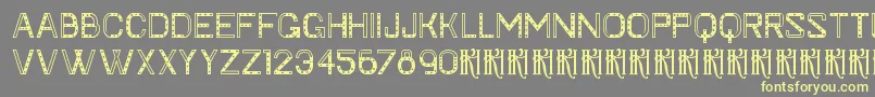 KhFaygt-Schriftart – Gelbe Schriften auf grauem Hintergrund