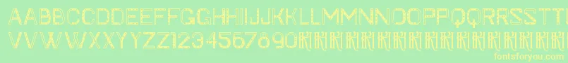 KhFaygt-fontti – keltaiset fontit vihreällä taustalla