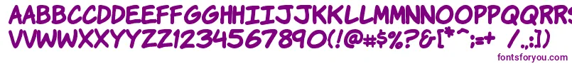 KomikaHandBold Font – Purple Fonts on White Background