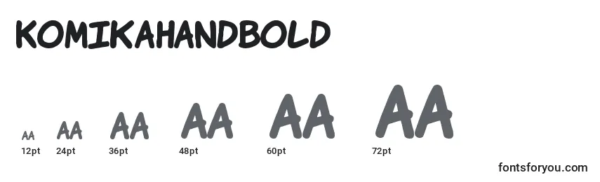 Размеры шрифта KomikaHandBold