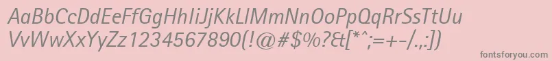 LibreSansSerifSsiItalic Font – Gray Fonts on Pink Background