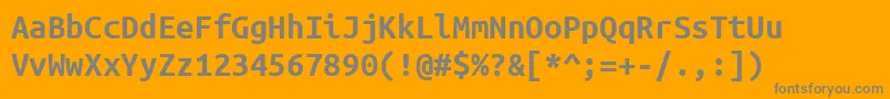 UbuntuMonoBold Font – Gray Fonts on Orange Background