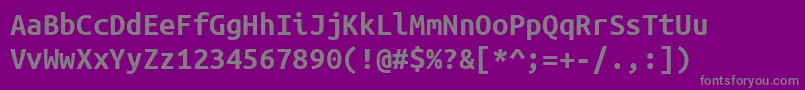 Czcionka UbuntuMonoBold – szare czcionki na fioletowym tle