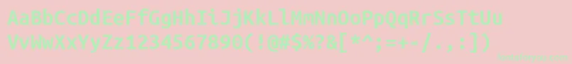 UbuntuMonoBold Font – Green Fonts on Pink Background