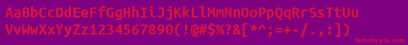 UbuntuMonoBold Font – Red Fonts on Purple Background