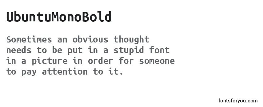 UbuntuMonoBold Font