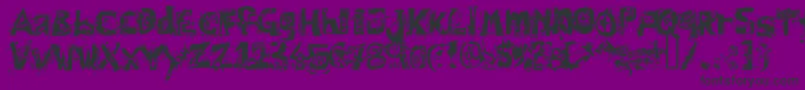 Czcionka HairOfTheDog – czarne czcionki na fioletowym tle