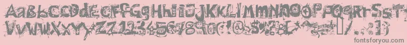 HairOfTheDog Font – Gray Fonts on Pink Background