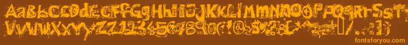 HairOfTheDog Font – Orange Fonts on Brown Background