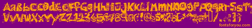 HairOfTheDog Font – Orange Fonts on Purple Background