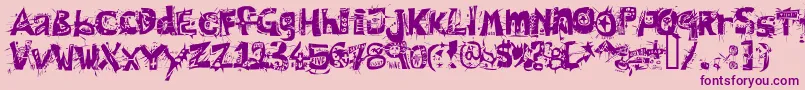 HairOfTheDog Font – Purple Fonts on Pink Background