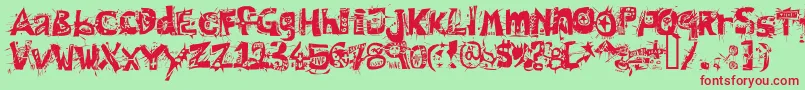 HairOfTheDog Font – Red Fonts on Green Background