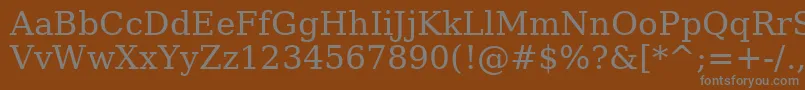 フォントAeAlhor – 茶色の背景に灰色の文字