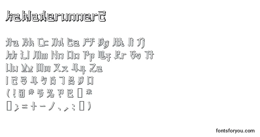 Шрифт Kzbladerunner2 – алфавит, цифры, специальные символы