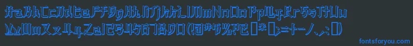 Kzbladerunner2 Font – Blue Fonts on Black Background