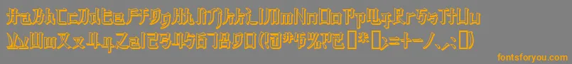 Kzbladerunner2 Font – Orange Fonts on Gray Background