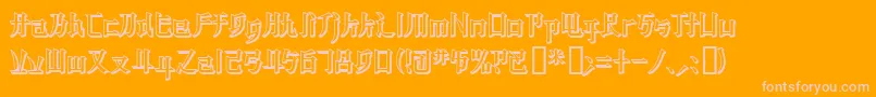 Kzbladerunner2 Font – Pink Fonts on Orange Background