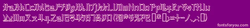 Kzbladerunner2 Font – Pink Fonts on Purple Background