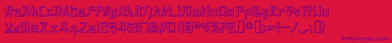 Kzbladerunner2 Font – Purple Fonts on Red Background