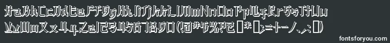 フォントKzbladerunner2 – 黒い背景に白い文字