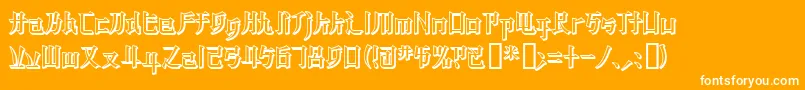 フォントKzbladerunner2 – オレンジの背景に白い文字