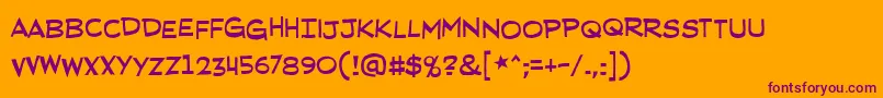 RedstatebluestatebbReg Font – Purple Fonts on Orange Background