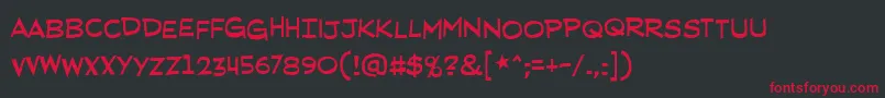 RedstatebluestatebbReg Font – Red Fonts on Black Background
