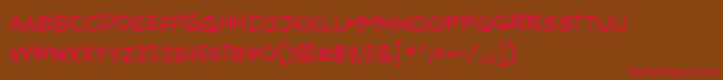 RedstatebluestatebbReg Font – Red Fonts on Brown Background