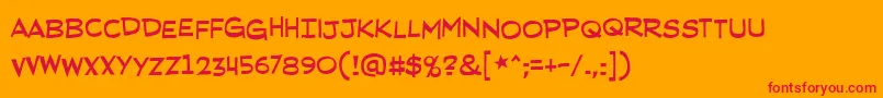 RedstatebluestatebbReg Font – Red Fonts on Orange Background