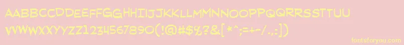 RedstatebluestatebbReg-Schriftart – Gelbe Schriften auf rosa Hintergrund