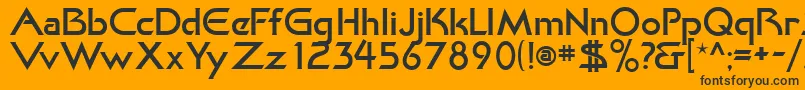 Khan Font – Black Fonts on Orange Background