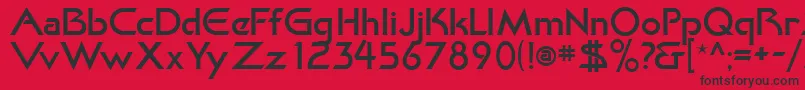 Khan Font – Black Fonts on Red Background