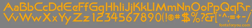 Khan Font – Orange Fonts on Gray Background